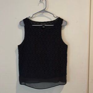 Banana Republic black knit tank with sheer liner Medium